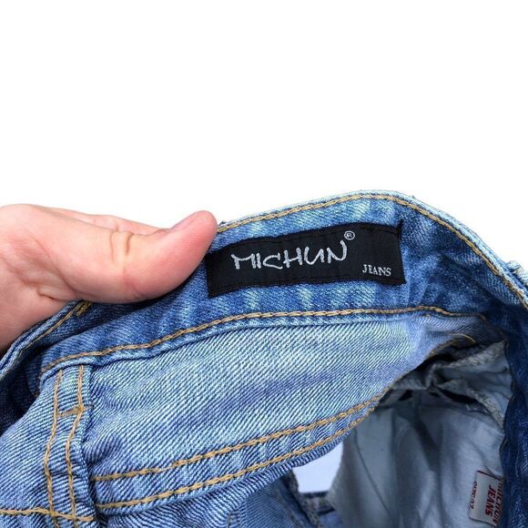 RARE Michun Jean Shorts Size 27 - Picture 6 of 6
